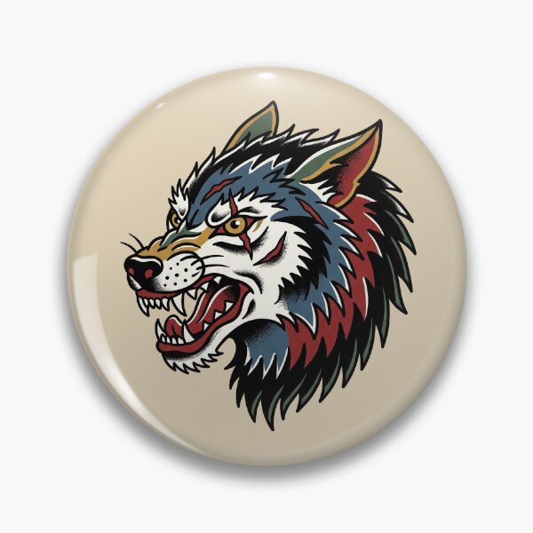 Item preview, Wolf Head Tattoo designed and sold by Thunderbelts.