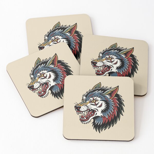 Item preview, Wolf Head Tattoo designed and sold by Thunderbelts.