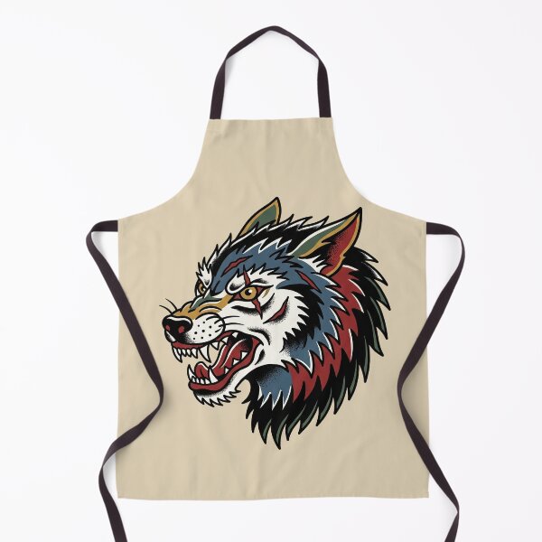Item preview, Wolf Head Tattoo designed and sold by Thunderbelts.