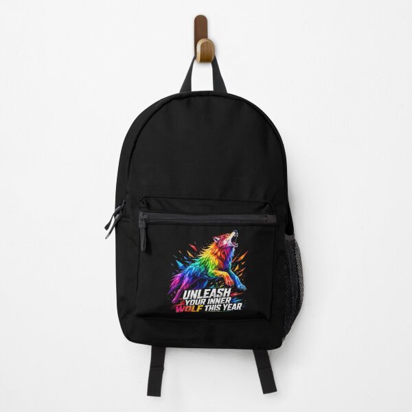 Item preview, Unleash Your Inner Wolf This Year Dynamic Geometric Rainbow designed and sold by chattsuede.