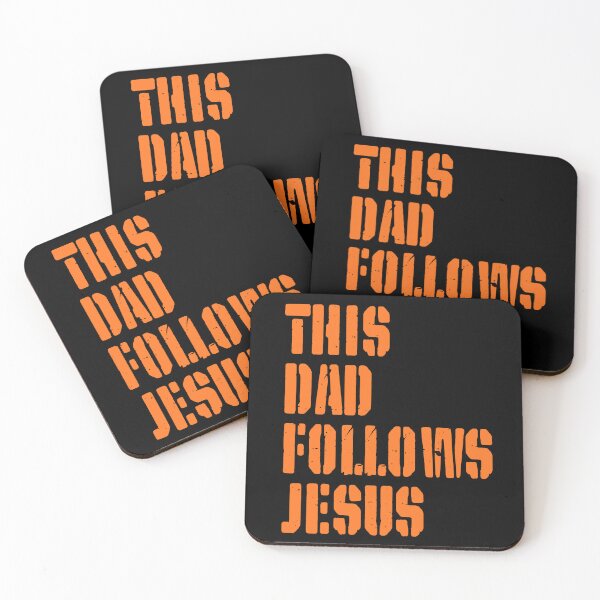 Item preview, This Dad Follows Jesus – Christian Father - Orange Design designed and sold by MoriaStore.
