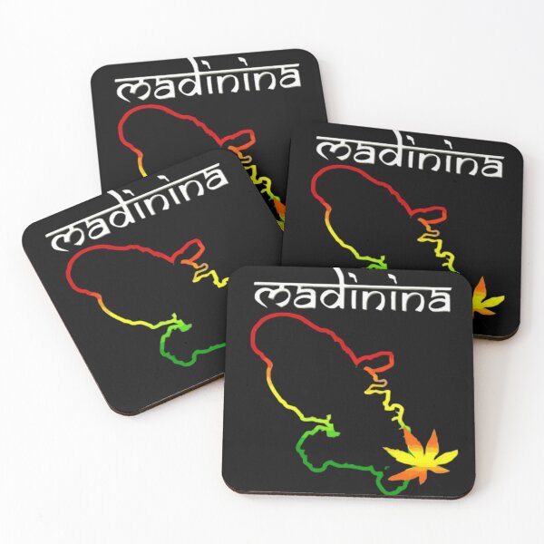 Item preview, Martinique Map Madinina - Rasta Reggae Colors & Leaf designed and sold by Magounette.