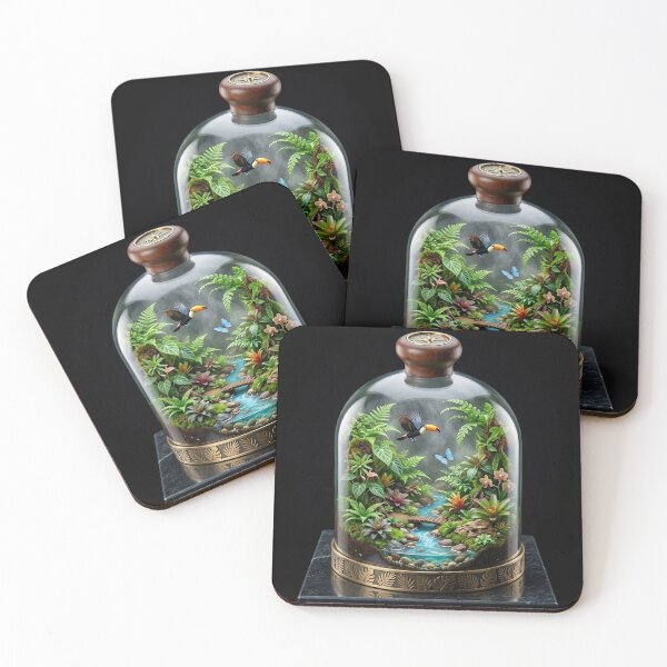 Item preview, The Serene Greenhouse: Miniature Rainforest in Glass Dome designed and sold by mayank2401.