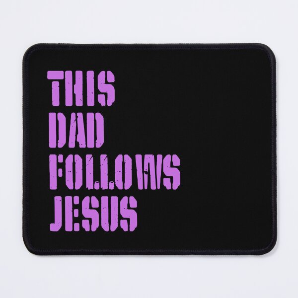 Item preview, This Dad Follows Jesus – Christian Father - Purple Design designed and sold by MoriaStore.