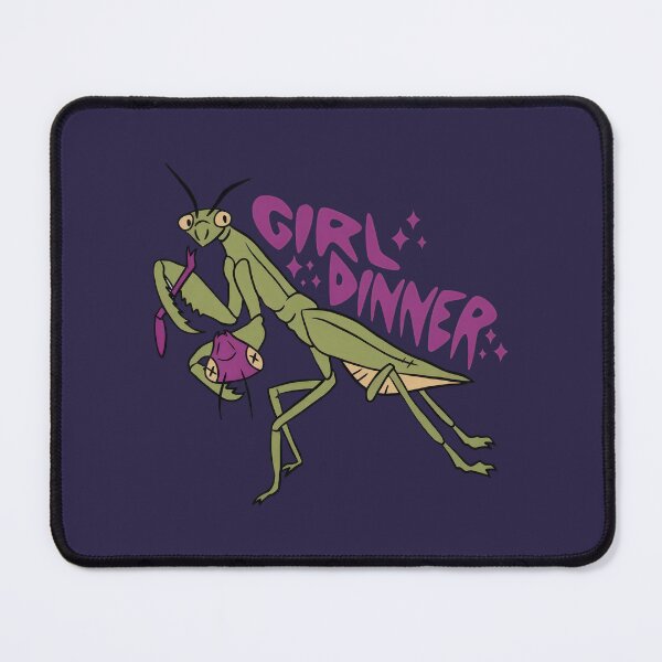 Item preview, Praying Mantis Girl Dinner Sticker Bug Insect Vinyl Decal Entomology Gifts for Laptops and Waterbottles designed and sold by LiuTiuuu.