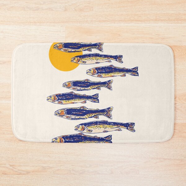 Item preview, Vintage Trout Sunset Rustic Fish Summer Pattern designed and sold by MaiZephyr.