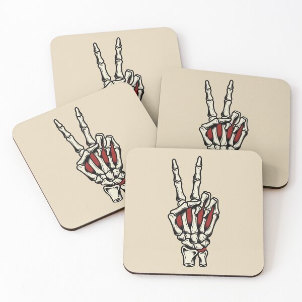 Item preview, Skeleton Hand Peace Tattoo designed and sold by Thunderbelts.