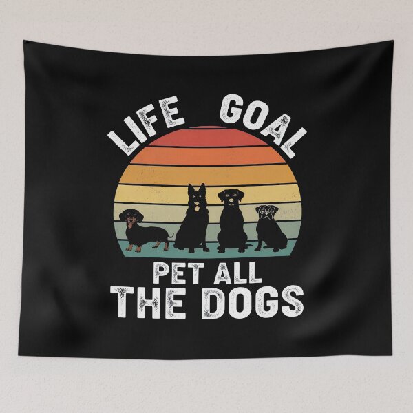 Item preview, Life Goal Pet All The Dogs Retro designed and sold by OlyvieArt.