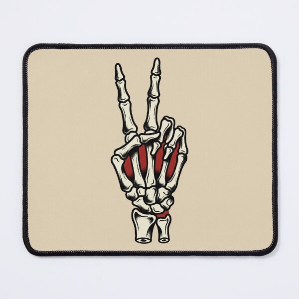 Item preview, Skeleton Hand Peace Tattoo designed and sold by Thunderbelts.