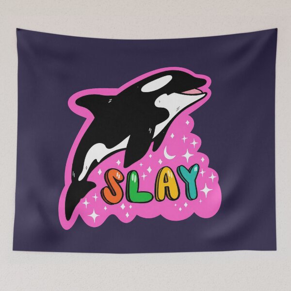 Item preview, Killer Whale Sticker Funny Orca Eat the Rich Meme Sea Weird Luggage Skateboard Kindle Macbook Pride World Mirror Car Bumper Trendy Sarcastic designed and sold by LiuTiuuu.