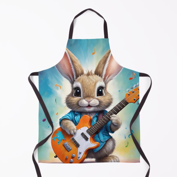 Item preview, Cute baby rabbit with guitar designed and sold by Leylita Design.