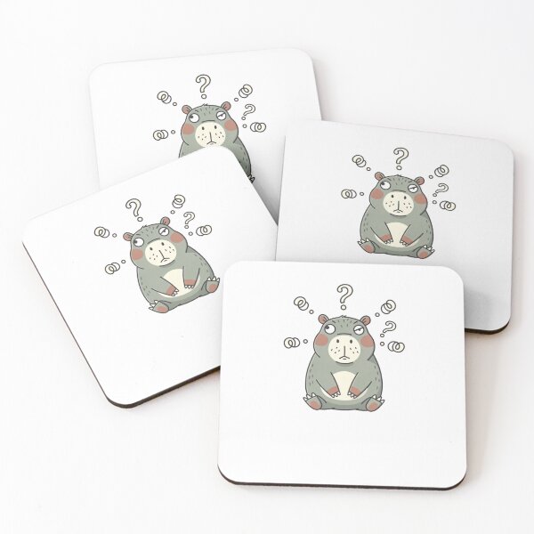 Item preview, Confused Hamster Pocket Creatures Cute Animal Sticker designed and sold by Panom Suavichien.