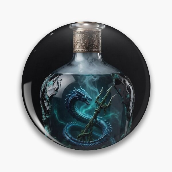 Item preview, Leviathan in a Bottle: Abyssal Sea Dragon Potion Art designed and sold by mayank2401.