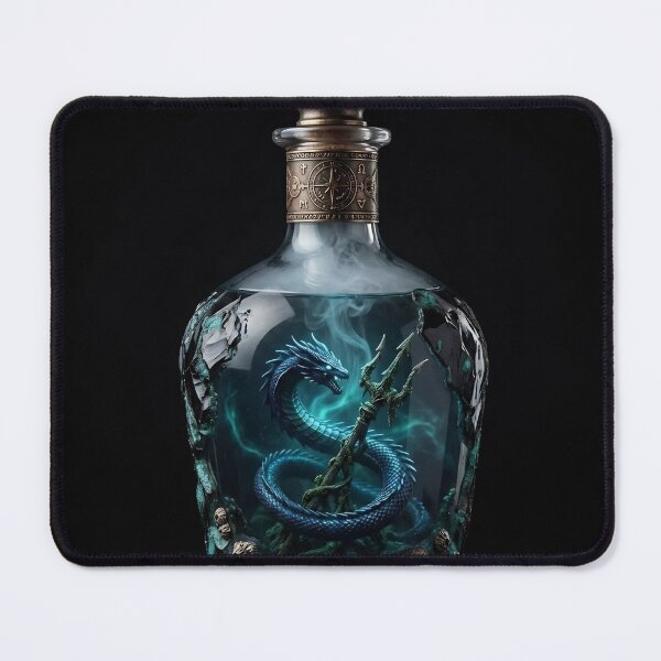 Item preview, Leviathan in a Bottle: Abyssal Sea Dragon Potion Art designed and sold by mayank2401.