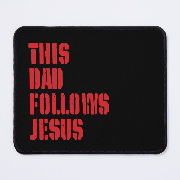 Item preview, This Dad Follows Jesus – Christian Father - Red Design designed and sold by MoriaStore.