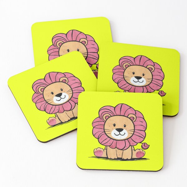Item preview, Funny friendly greeting lion for kids and children designed and sold by ArtEventET.