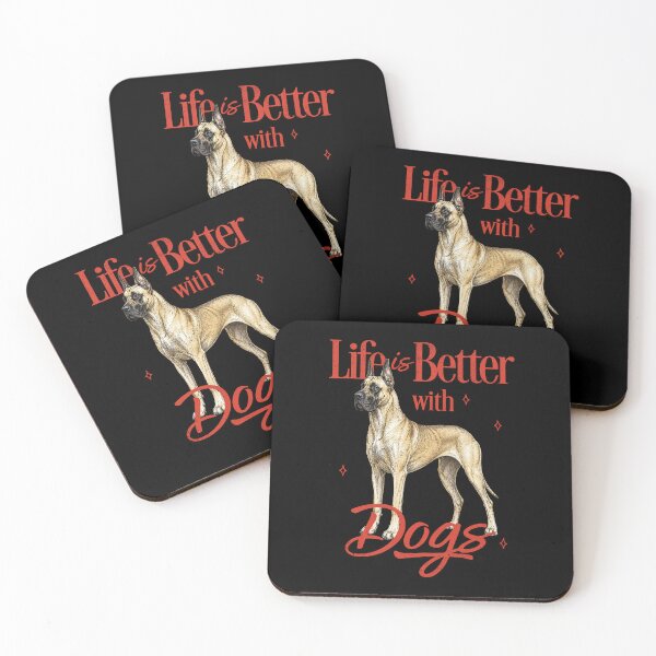 Item preview, LIFE IS BETTER - GREAT DANE | Pets and Dogs lovers for Men and Women t-shirt designed and sold by panchiTWO.