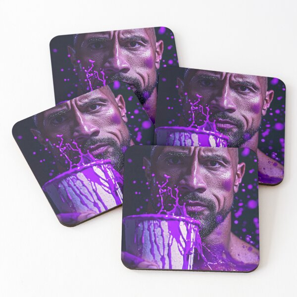 Item preview, The Rock Dwayne Purple Splash Pop Art designed and sold by WockWave.