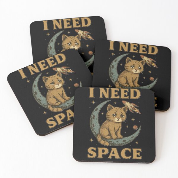 Item preview, I Need Space Cat – Funny Introvert Cat Lover Vintage Space Aesthetic designed and sold by Negisandeep studio.