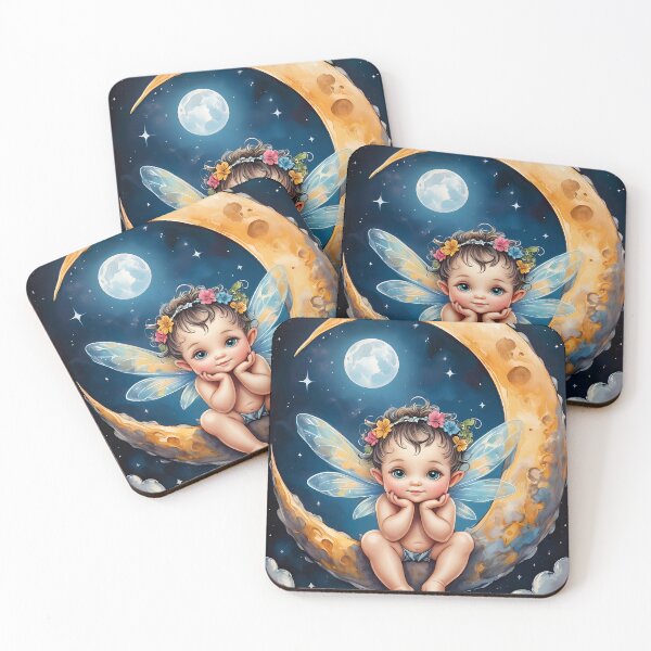 Item preview, Cute fairy tale baby on the moon designed and sold by Leylita Design.