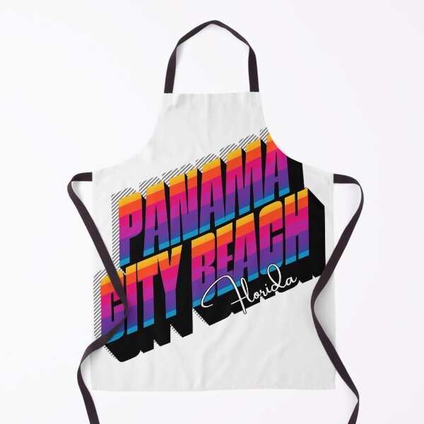 Item preview, Panama City Beach Florida Retro 80s Rainbow Stripe Typography Graphic Tee designed and sold by DonnaRaine.