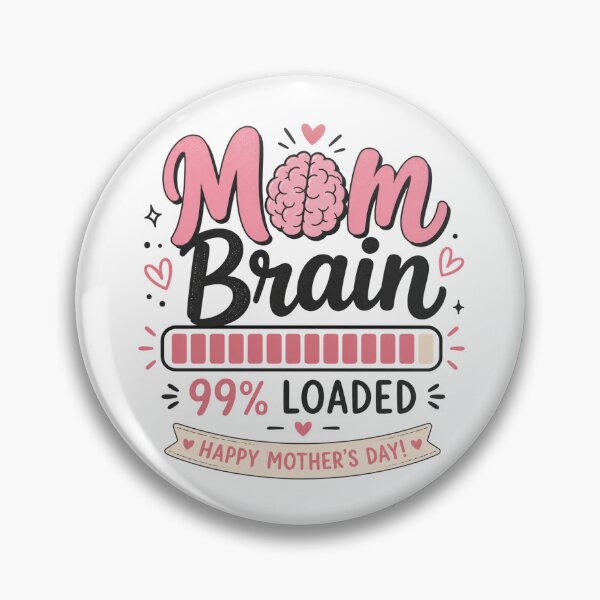 Item preview, Mom Brain 99% Loaded Funny Mother’s Day Design | Tired Mom Humor Gift designed and sold by Denskie.