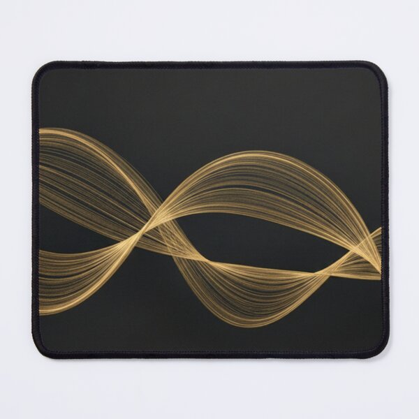 Item preview, Black Gold Luxury Wave Desk Mat designed and sold by IntelliMindDesigns.
