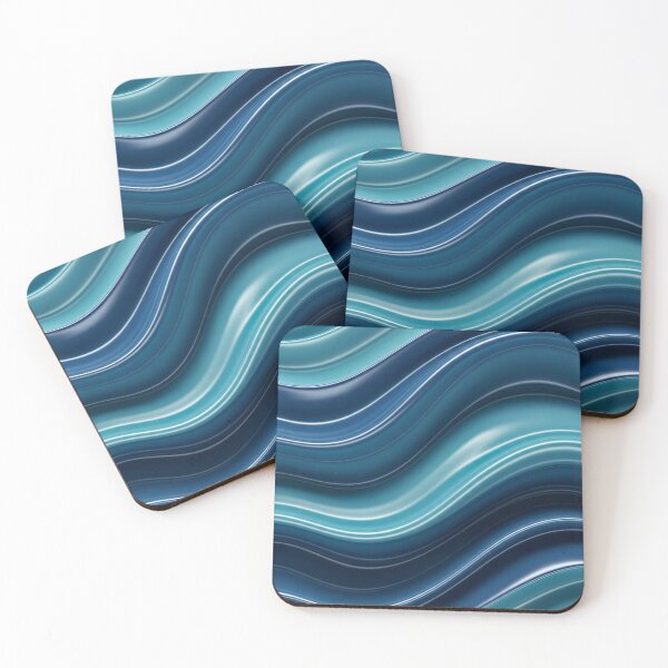Item preview, Blue Ocean Glass Wave Desk Mat designed and sold by IntelliMindDesigns.