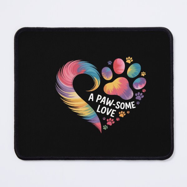 Item preview, Dog Mom Dad Puppy Love Dogs Paw Heart Tie Dye designed and sold by AvenStudioCo.