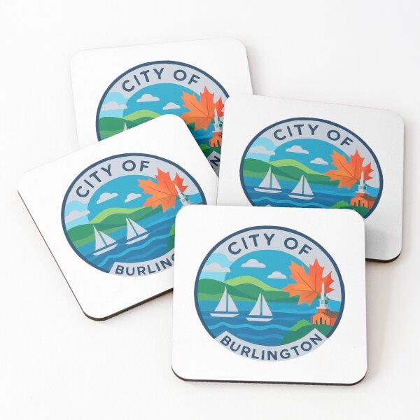 Item preview, Burlington Vermont Scenic Emblem – Lake Champlain & Autumn Maple designed and sold by RDproject.