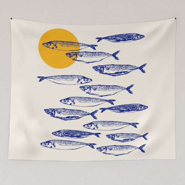 Item preview, Vintage Mackerel Sunset Coastal Summer Aesthetic designed and sold by MaiZephyr.