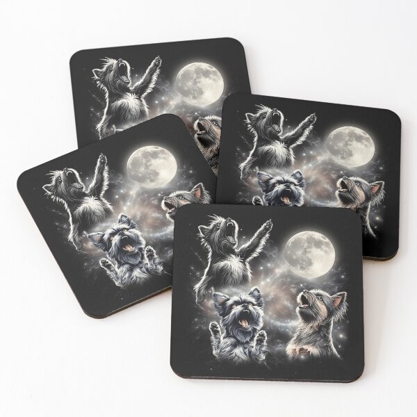 Item preview, Affenpinscher Howling Moon Lover designed and sold by MosaikkiArt.