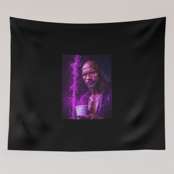 Item preview, The Rock Dwayne Purple Drink Pop Culture Art designed and sold by WockWave.