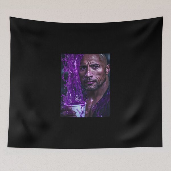 Item preview, The Rock Dwayne Purple Chemical Splash Art designed and sold by WockWave.