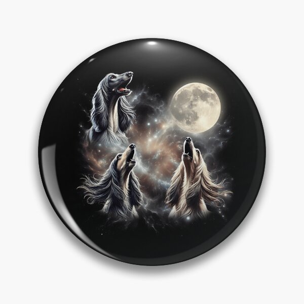 Item preview, Afghan Hound Howling Moon Lover designed and sold by MosaikkiArt.