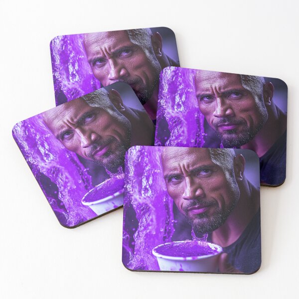 Item preview, The Rock Dwayne Purple Lean Cinematic Art designed and sold by WockWave.