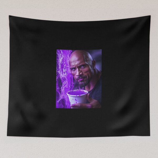 Artikelvorschau, The Rock Dwayne Purple Lean Cinematic Art entworfen und verkauft von WockWave.