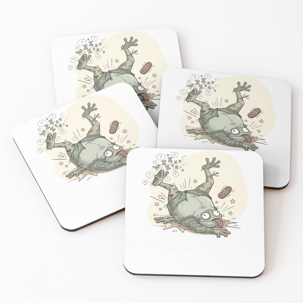 Item preview, Dizzy Frog Pocket Creatures Funny Animal Sticker designed and sold by Panom Suavichien.