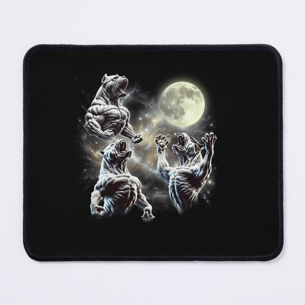 Item preview, American Bulldog Howling Moon Lover Dog designed and sold by MosaikkiArt.