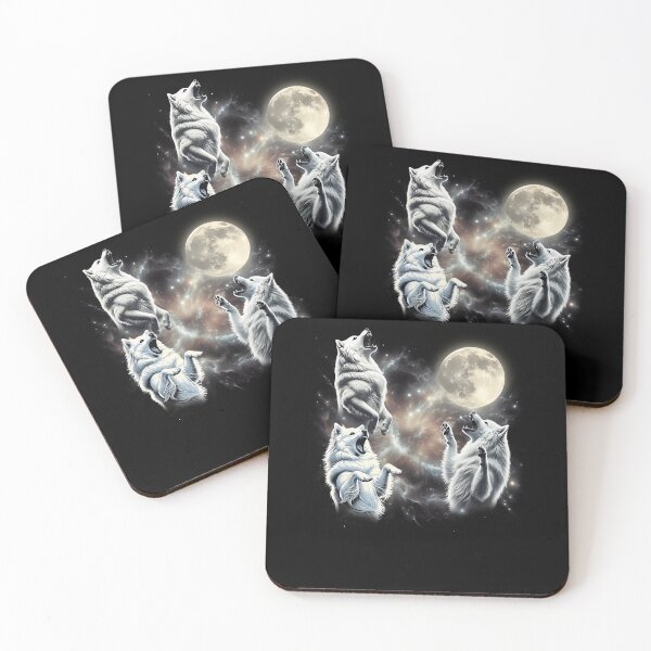 Item preview, American Eskimo Dog Howling Moon Lover Dog designed and sold by MosaikkiArt.