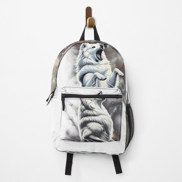 Item preview, American Eskimo Dog Howling Moon Lover Dog designed and sold by MosaikkiArt.
