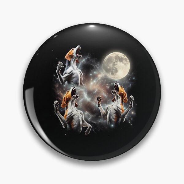 Item preview, American Foxhound Howling Moon Lover Dog designed and sold by MosaikkiArt.
