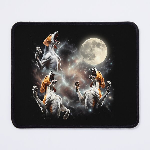 Item preview, American Foxhound Howling Moon Lover Dog designed and sold by MosaikkiArt.