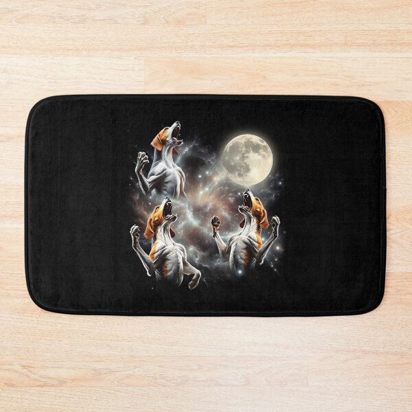 Item preview, American Foxhound Howling Moon Lover Dog designed and sold by MosaikkiArt.