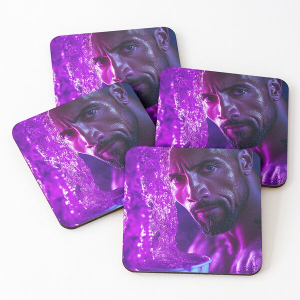 Item preview, The Rock Dwayne Purple Drip Art Print designed and sold by WockWave.