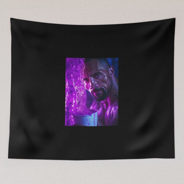 Artikelvorschau, Dwayne „The Rock“ Kunstdruck in Lila entworfen und verkauft von WockWave.