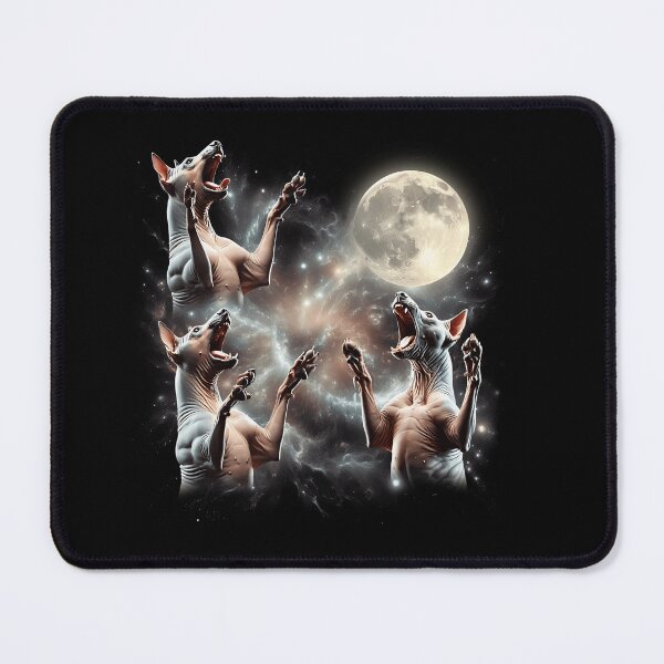 Item preview, American Hairless Terrier Howling Moon Lover Dog designed and sold by MosaikkiArt.