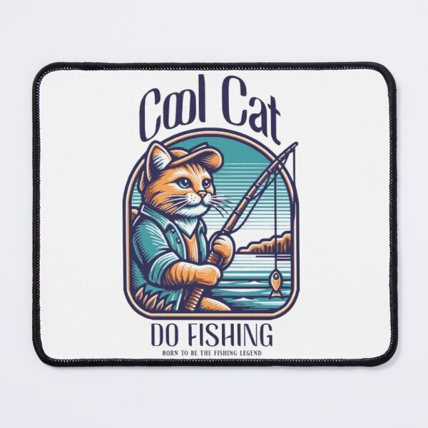 Item preview, Cool Cat Do Fishing – Retro Fishing Legend Tabby Art designed and sold by GenZFashion000.