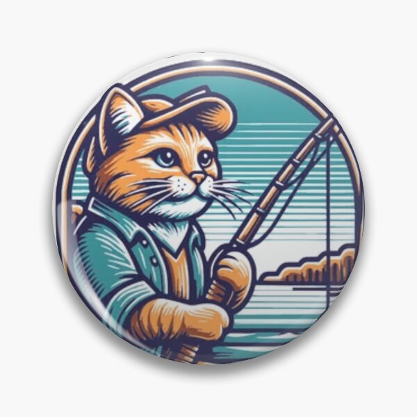 Item preview, Cool Cat Do Fishing – Retro Fishing Legend Tabby Art designed and sold by GenZFashion000.