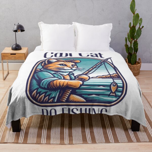 Item preview, Cool Cat Do Fishing – Retro Fishing Legend Tabby Art designed and sold by GenZFashion000.
